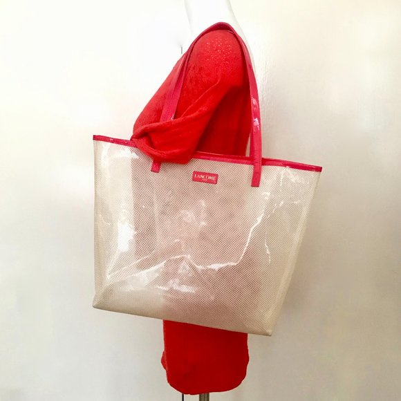 Lancome Clear Plastic & Mesh Tote - Picture 1 of 6